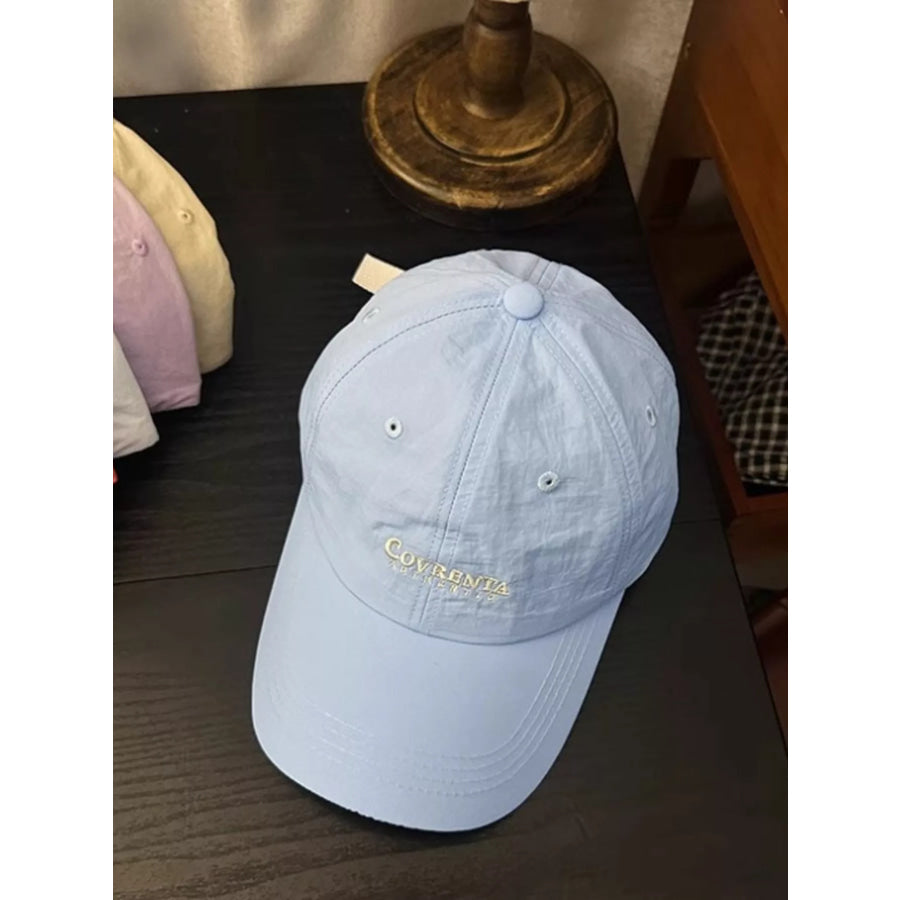 Embroidered Adjustable Baseball Cap Sky Blue / One Size Apparel and Accessories