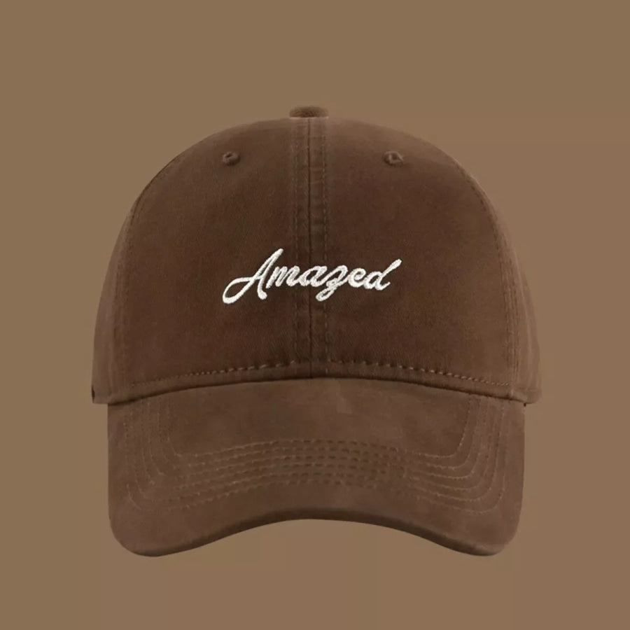 Embroidered Baseball Cap Brown / One Size Apparel and Accessories