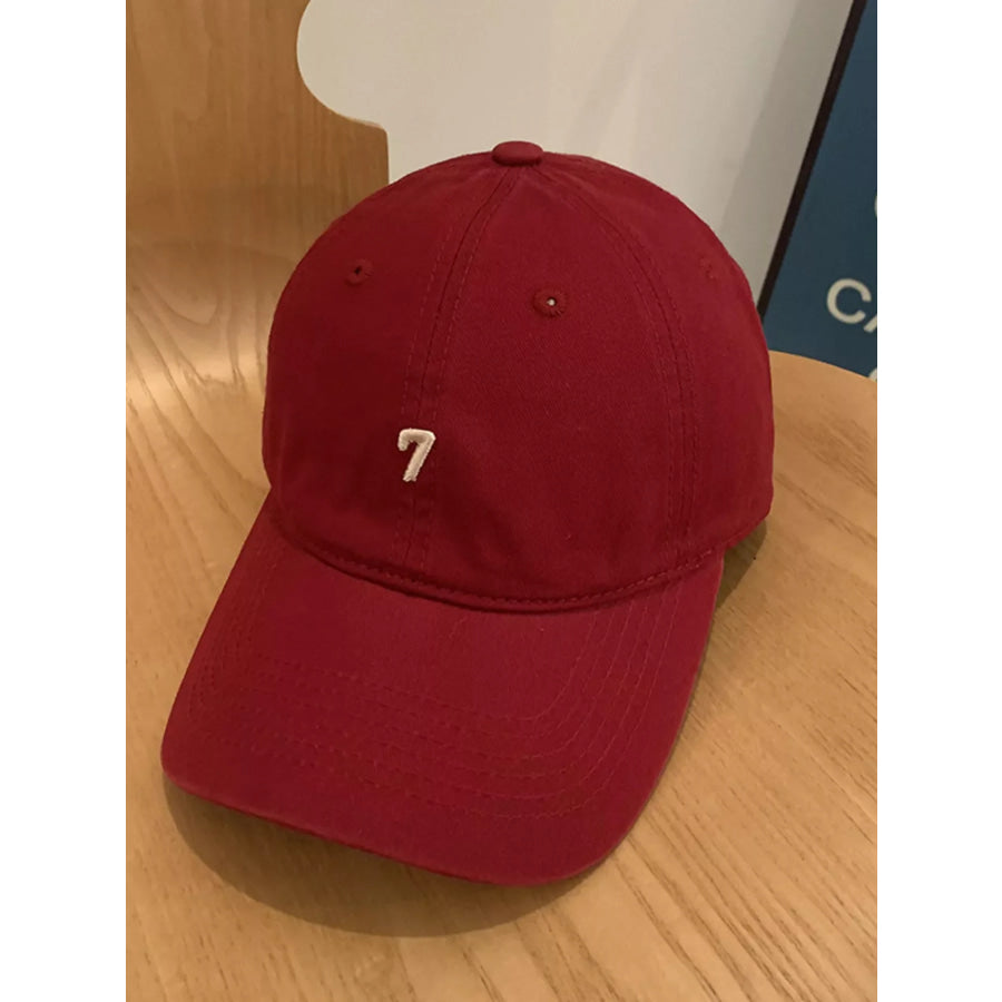 Embroidered Baseball Cap Burgundy / One Size Apparel and Accessories