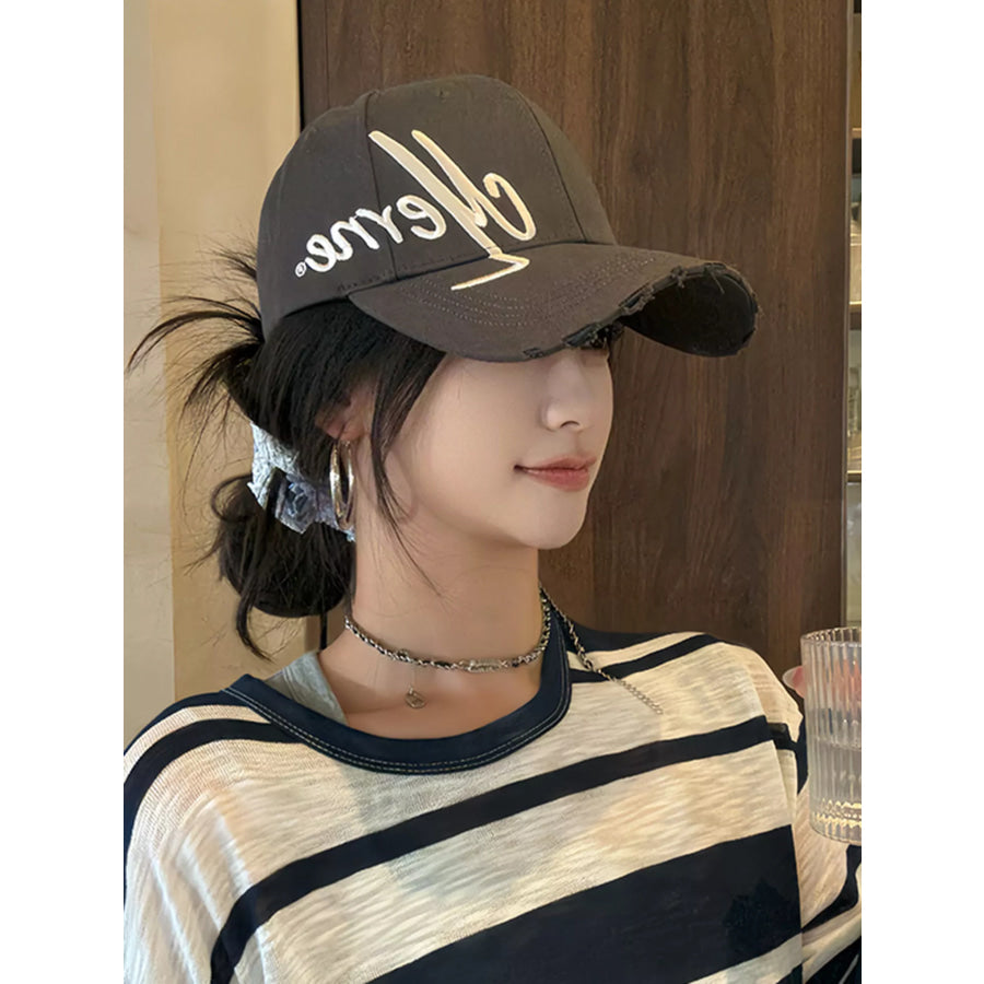Embroidered Baseball Cap Gray / One Size Apparel and Accessories
