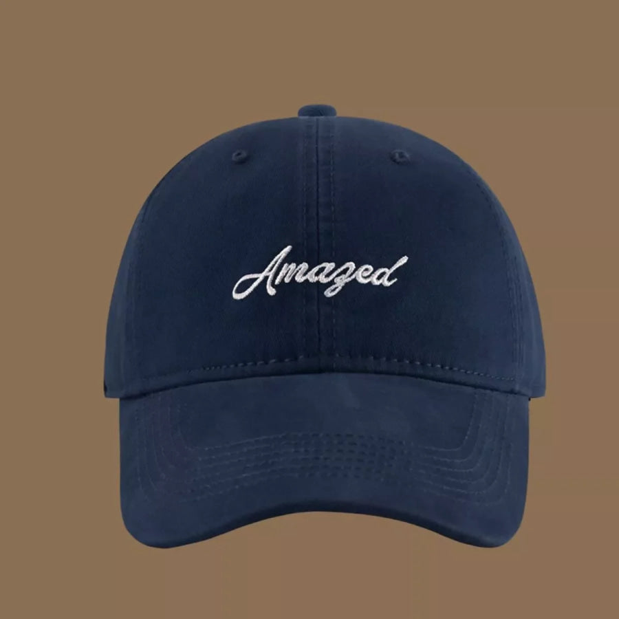 Embroidered Baseball Cap Navy Blue / One Size Apparel and Accessories