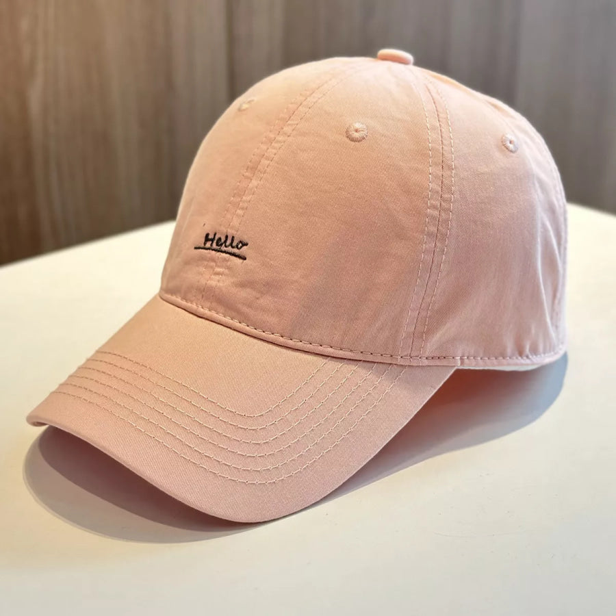 Embroidered Baseball Cap Pink / One Size Apparel and Accessories