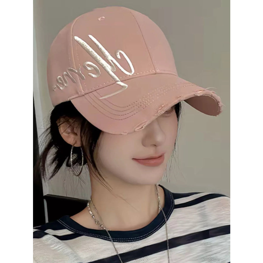Embroidered Baseball Cap Pink / One Size Apparel and Accessories