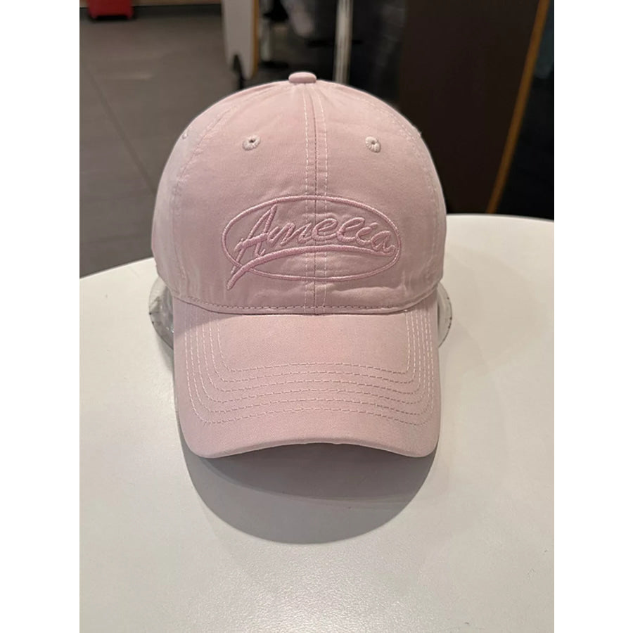 Embroidered Baseball Cap Pink / One Size Apparel and Accessories