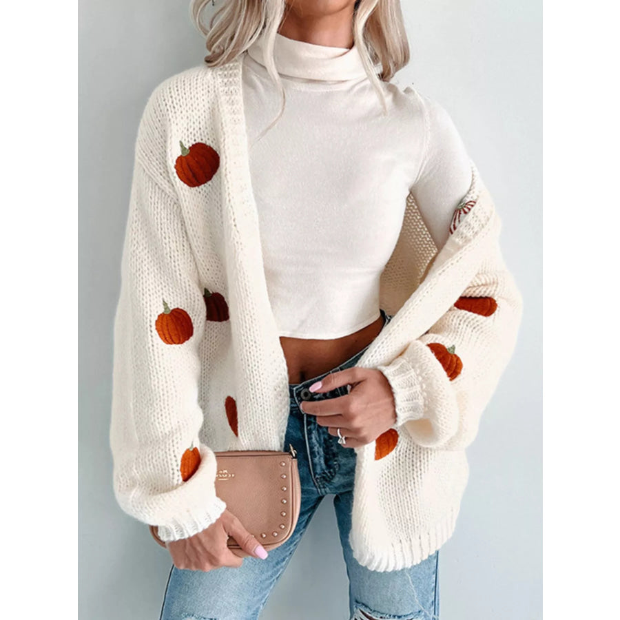Embroidered Button Up Cardigan Apparel and Accessories