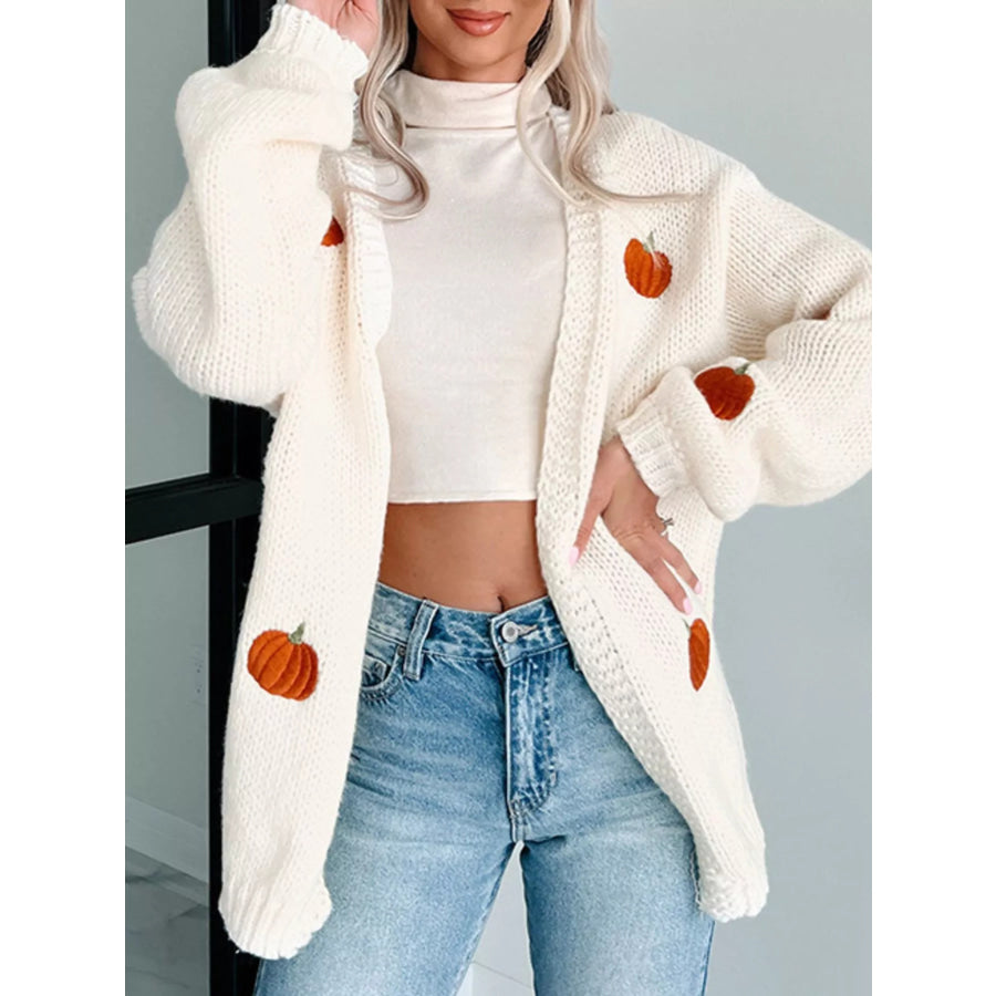 Embroidered Button Up Cardigan Apparel and Accessories