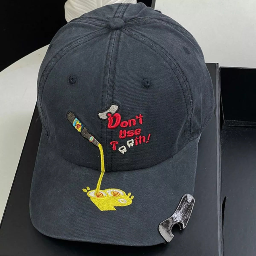 Embroidered Cartoon Baseball Cap Navy / One Size Apparel and Accessories
