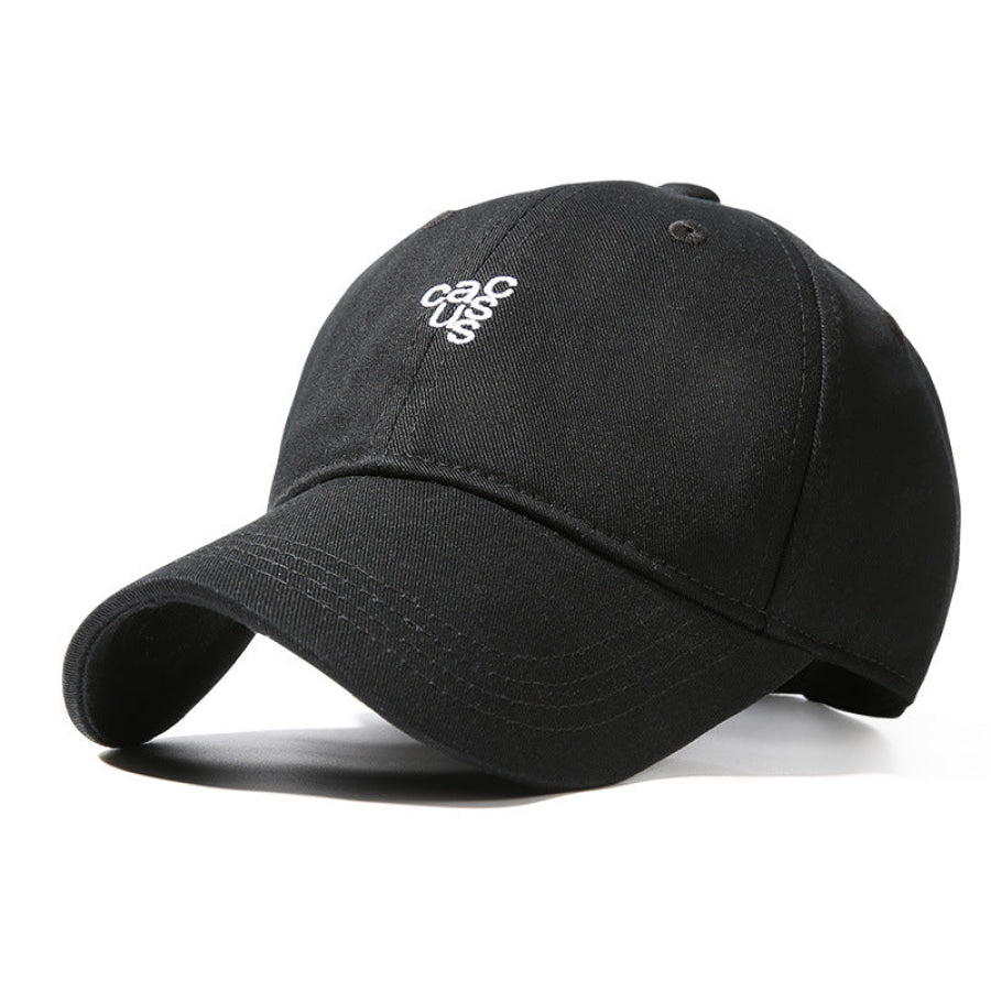Embroidered Casual Baseball Cap Black / One Size Apparel and Accessories