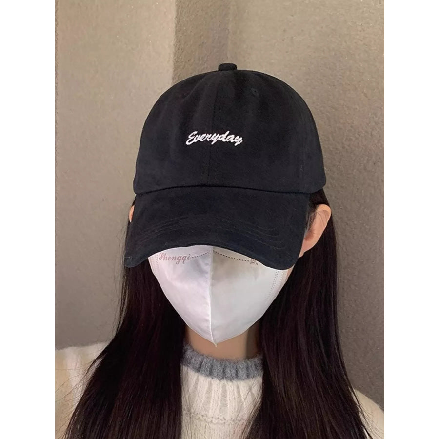 Embroidered Casual Baseball Cap Black / One Size Apparel and Accessories
