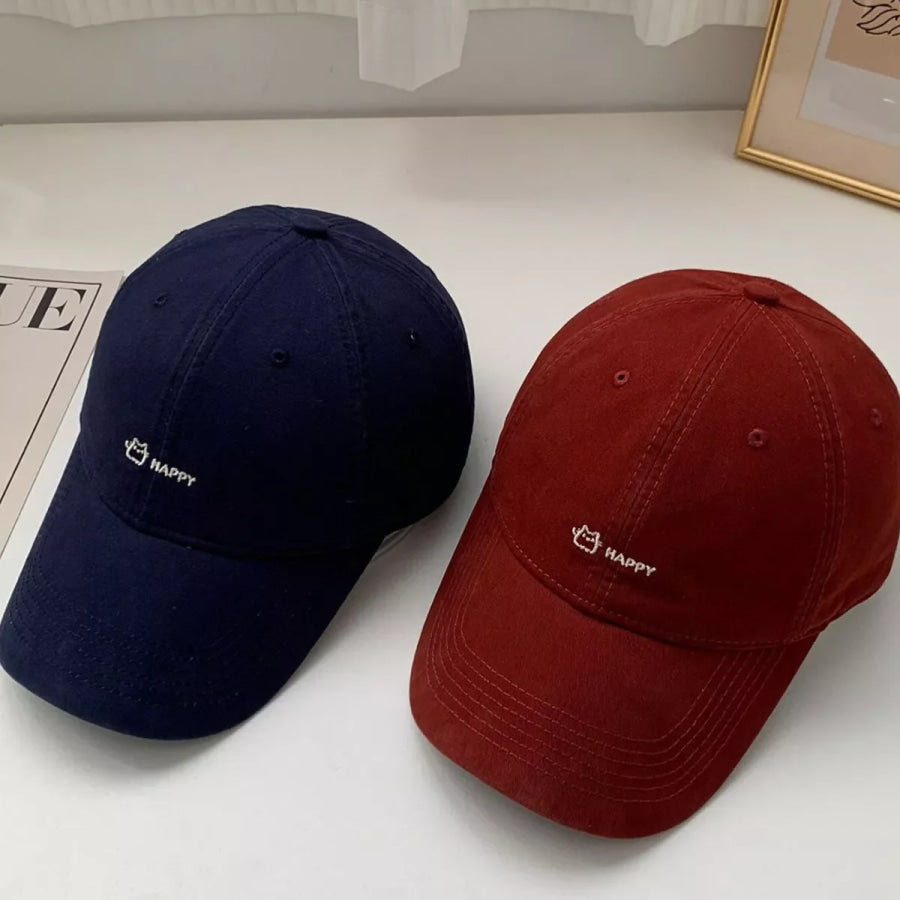 Embroidered Casual Cotton Baseball Cap Apparel and Accessories