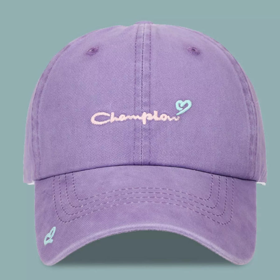 Embroidered Causal Baseball Cap Purple / One Size Apparel and Accessories