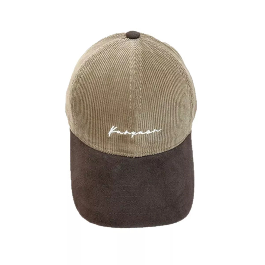 Embroidered Corduroy Baseball Cap Apparel and Accessories