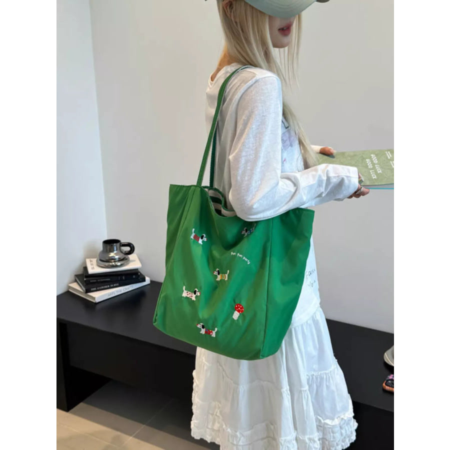 Embroidered Dachshund Shoulder Bag Apparel and Accessories