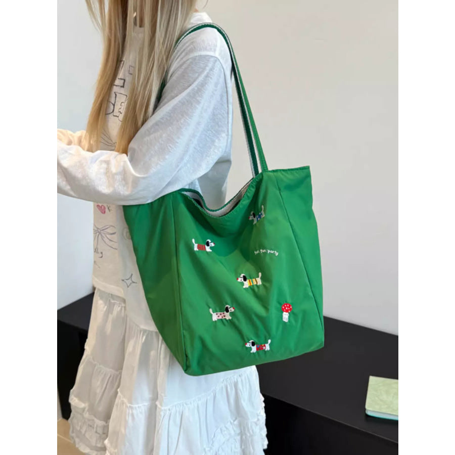 Embroidered Dachshund Shoulder Bag Apparel and Accessories