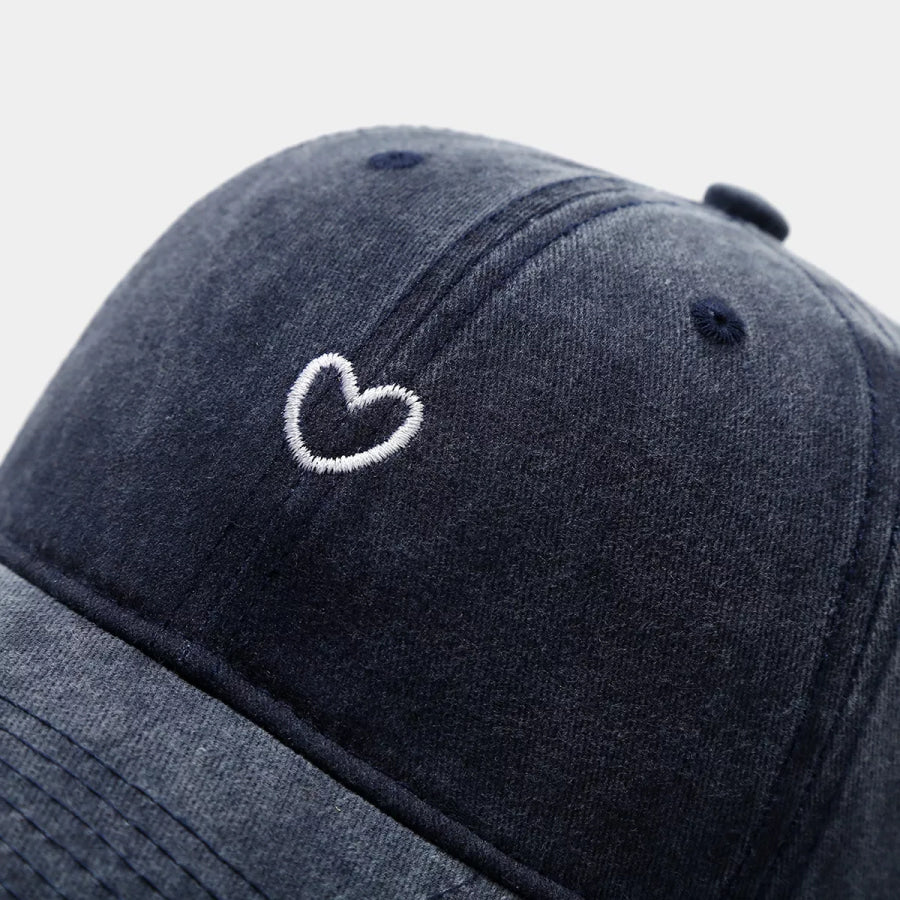Embroidered Heart Baseball Cap Apparel and Accessories