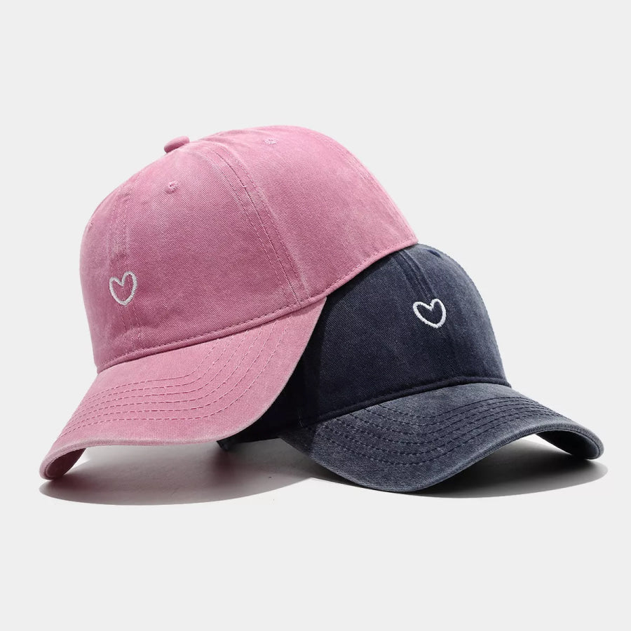 Embroidered Heart Baseball Cap Apparel and Accessories