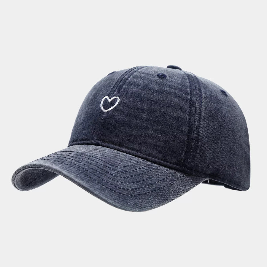 Embroidered Heart Baseball Cap Apparel and Accessories