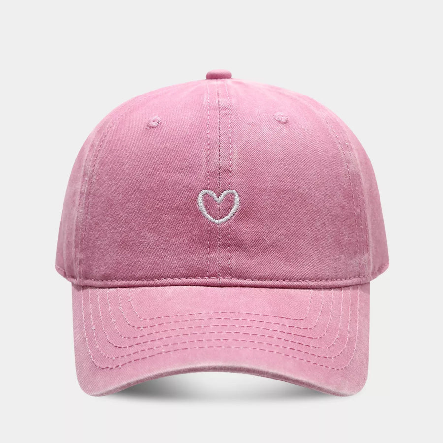 Embroidered Heart Baseball Cap Apparel and Accessories