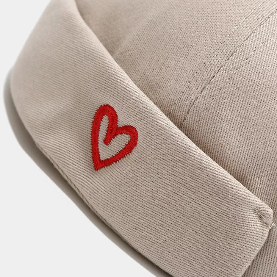 Embroidered Heart Brimless Docker Hat Apparel and Accessories