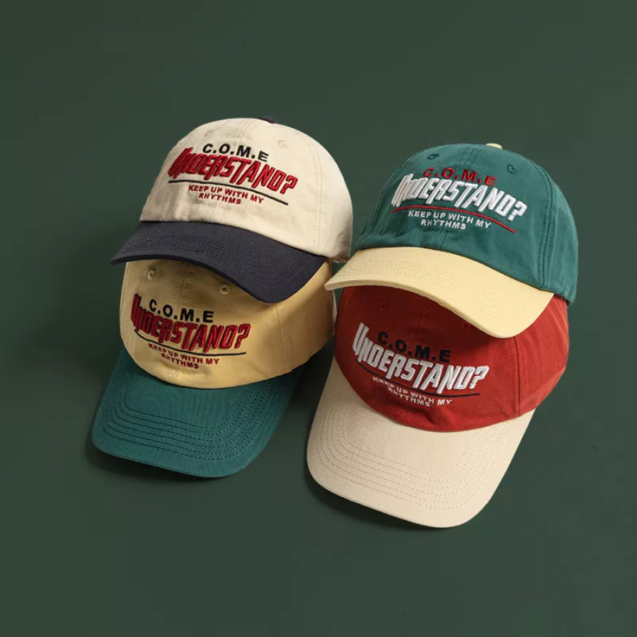 Embroidered Letter Baseball Cap Apparel and Accessories