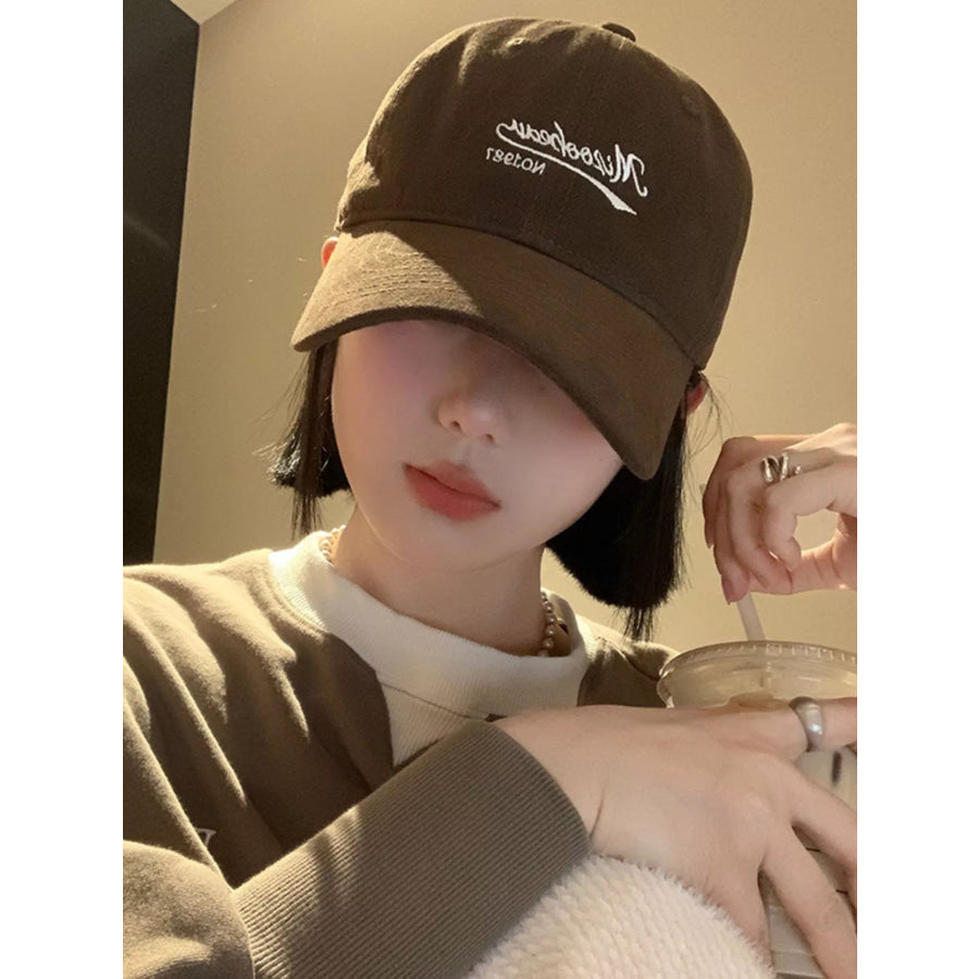 Embroidered Letter Baseball Cap Apparel and Accessories