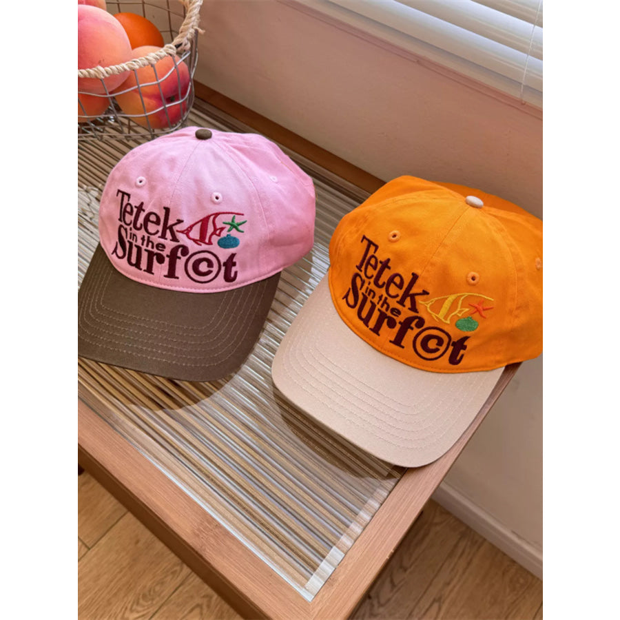 Embroidered Letter Baseball Cap Apparel and Accessories