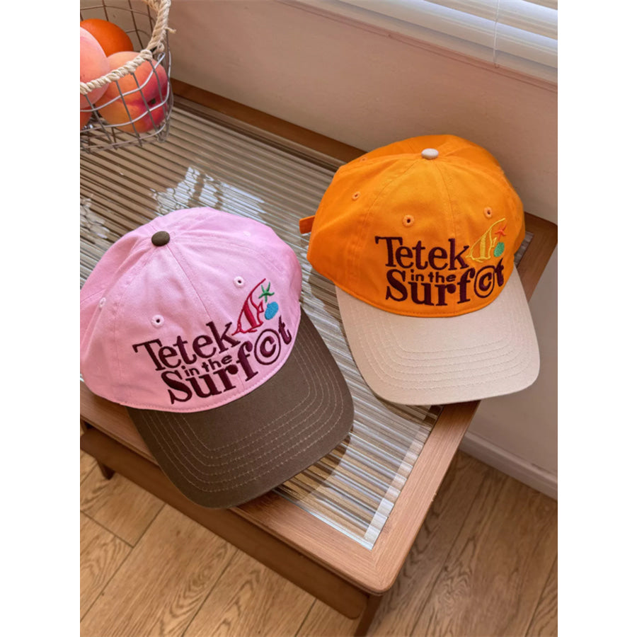 Embroidered Letter Baseball Cap Apparel and Accessories