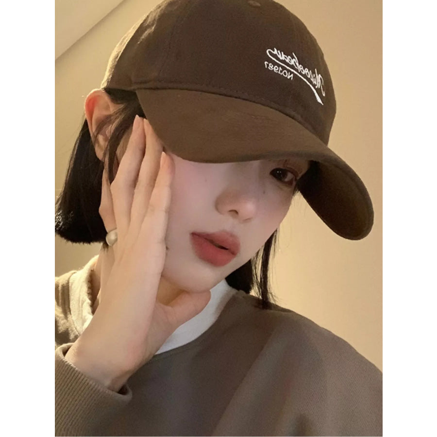 Embroidered Letter Baseball Cap Apparel and Accessories