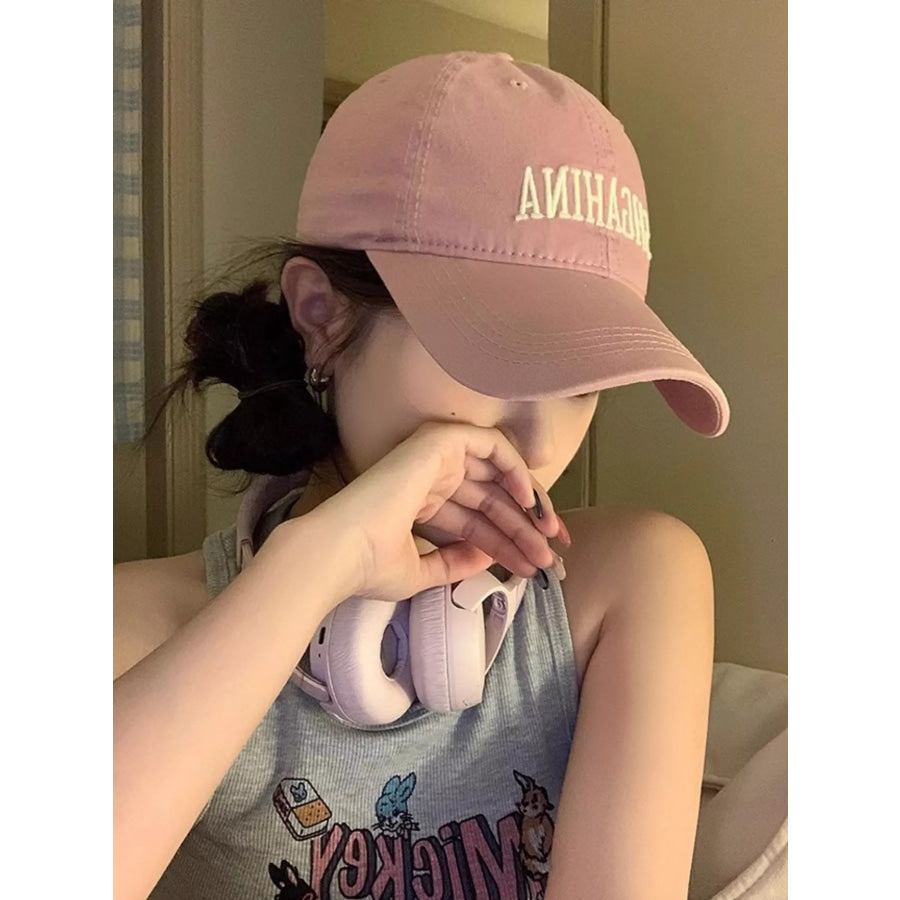 Embroidered Letter Baseball Cap Apparel and Accessories