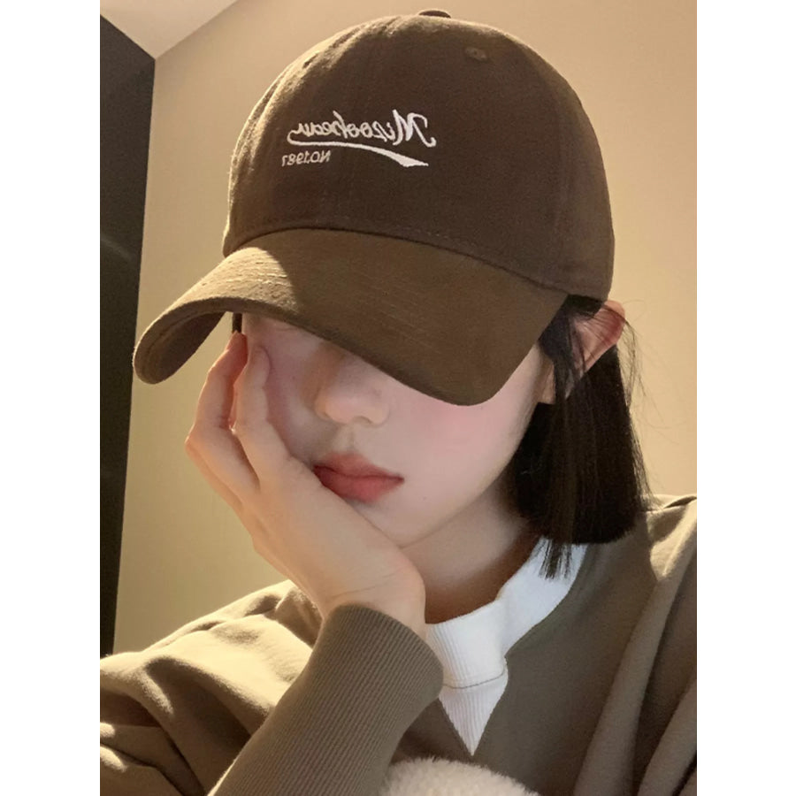 Embroidered Letter Baseball Cap Apparel and Accessories