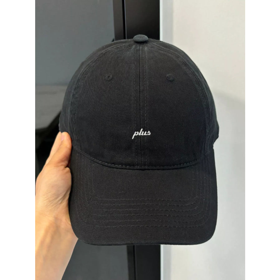 Embroidered Letter Baseball Cap Black / One Size Apparel and Accessories