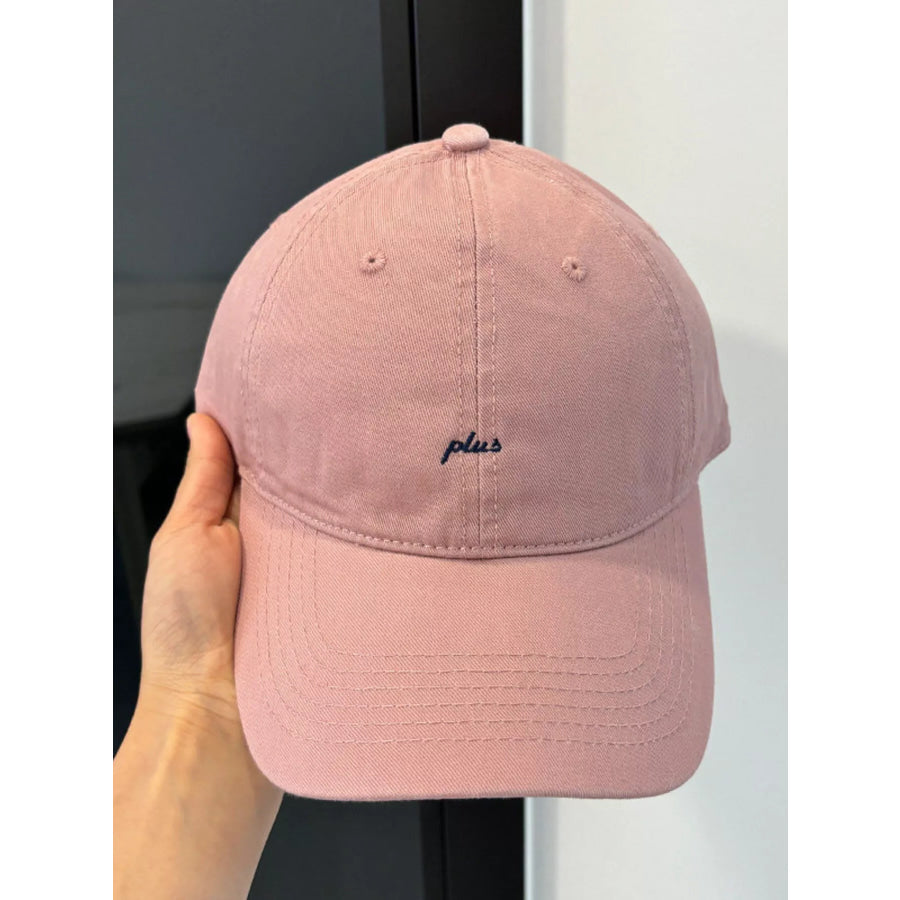 Embroidered Letter Baseball Cap Pink / One Size Apparel and Accessories