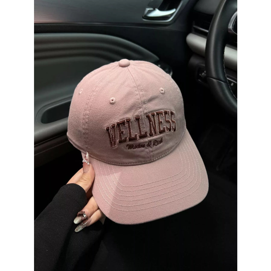 Embroidered Letter Baseball Cap Pink / One Size Apparel and Accessories