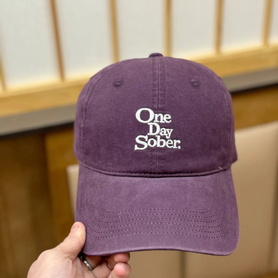 Embroidered Letter Baseball Cap Purple / One Size Apparel and Accessories
