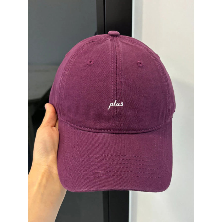 Embroidered Letter Baseball Cap Sauce Purple / One Size Apparel and Accessories