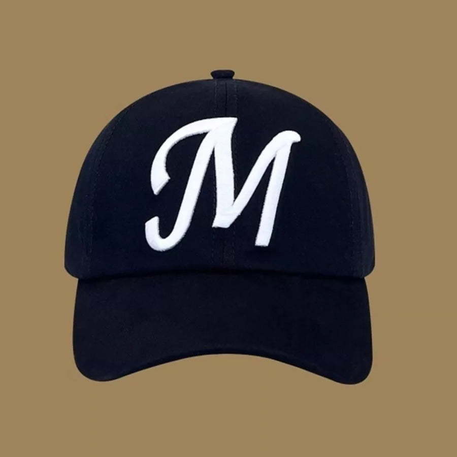 Embroidered ’M’ Baseball Cap Black / One Size Apparel and Accessories