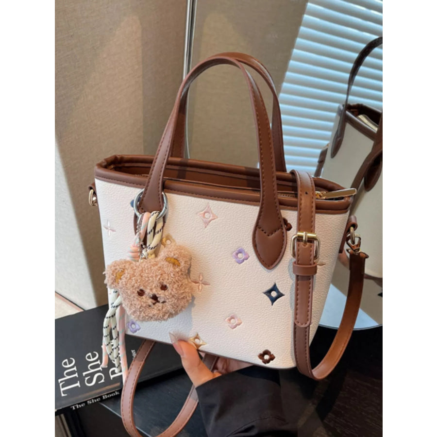 Embroidered Pattern Crossbody Bag Camel / ONESIZE Apparel and Accessories