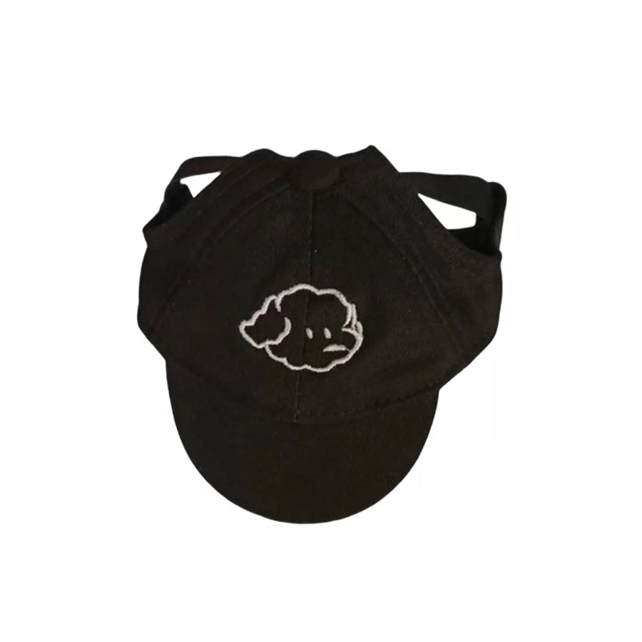 Embroidered Pet Baseball Cap Black / ONESIZE Apparel and Accessories