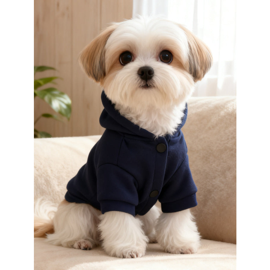 Embroidered Pet Hoodie Navy / XS Apparel and Accessories