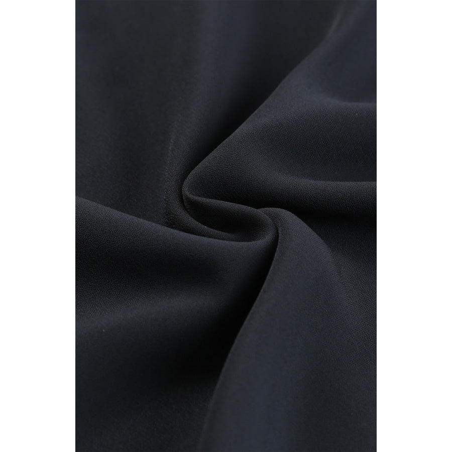 Embroidered Round Neck Three - Quarter Sleeve T - Shirt Apparel and Accessories