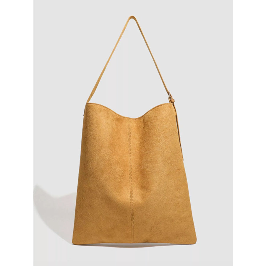 Embroidered Suede Handbag Brown / onesize Apparel and Accessories