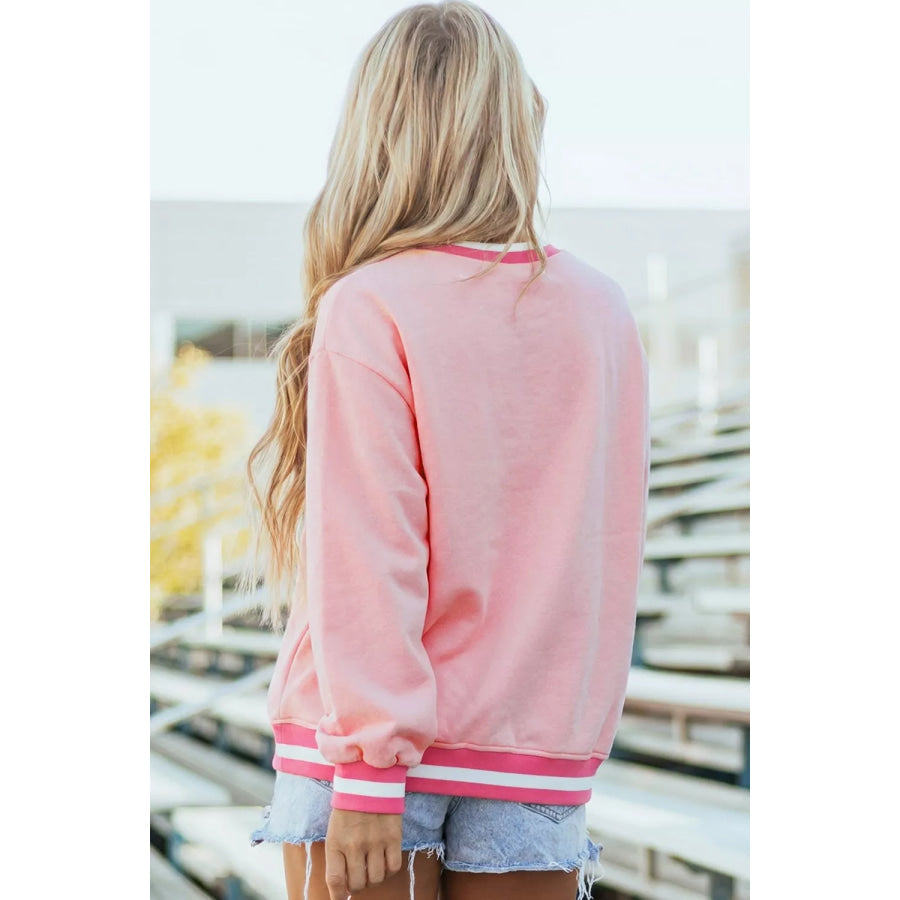 Embroidered Tennis Club Crew Neck Pullover Sweatshirt Apparel and Accessories
