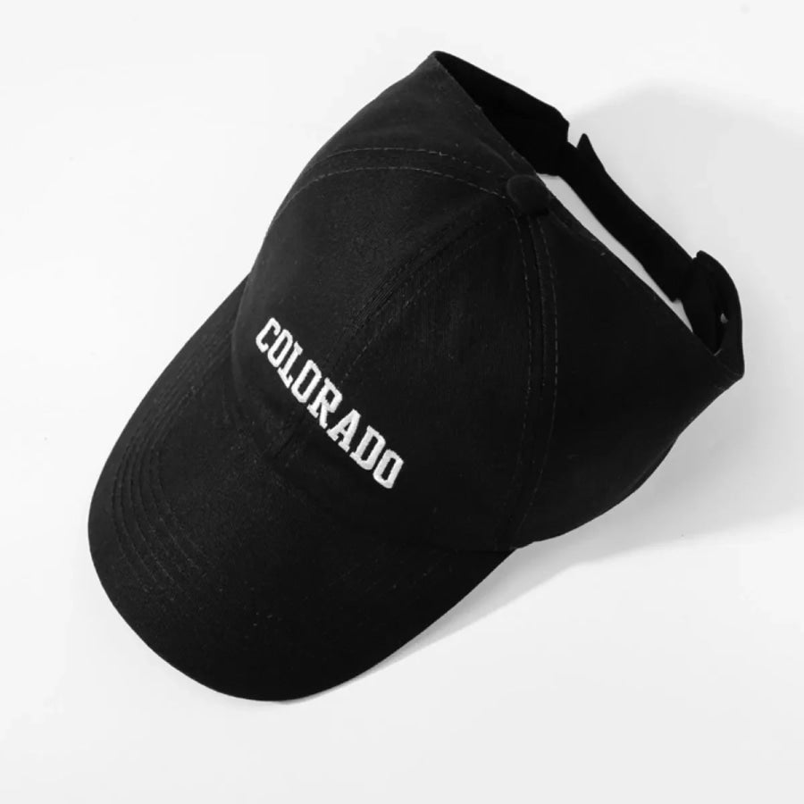 Embroidered Visor Hat Black / One Size Apparel and Accessories