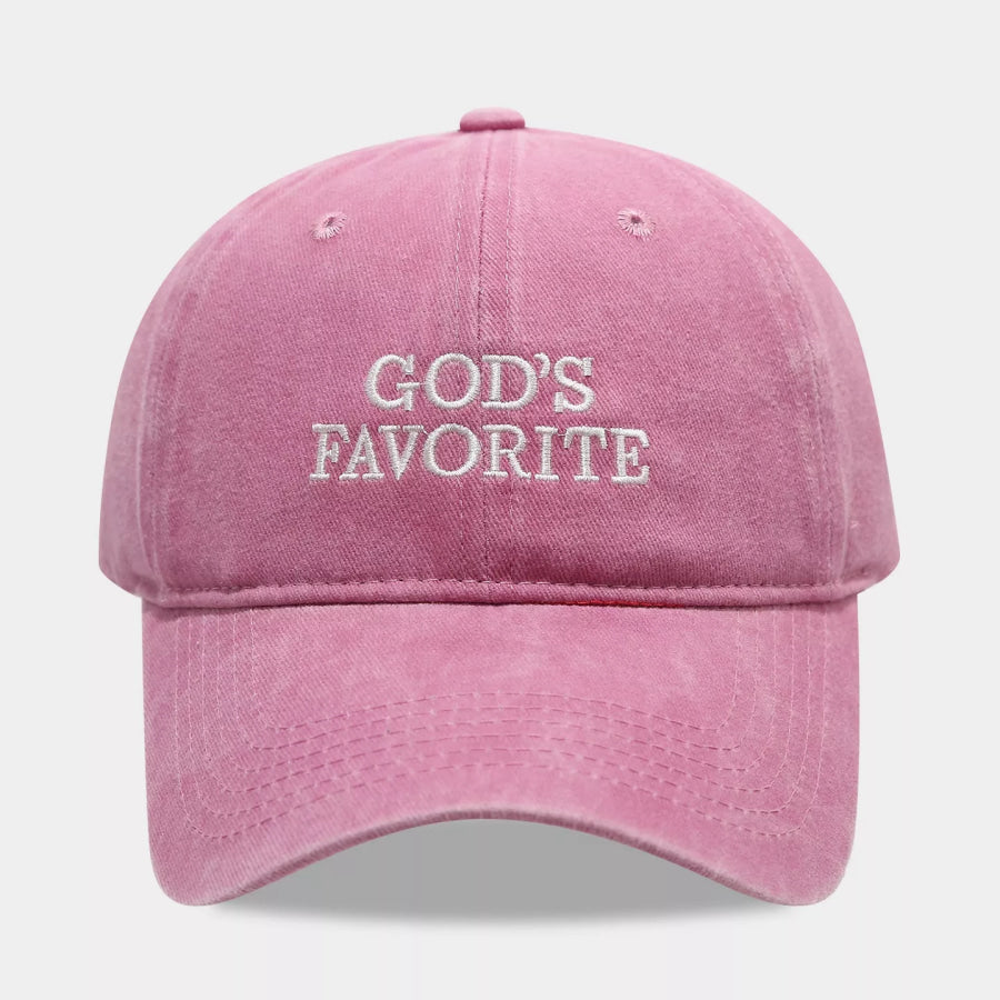 Embroidered Washed Baseball Cap Blush Pink / One Size Apparel and Accessories