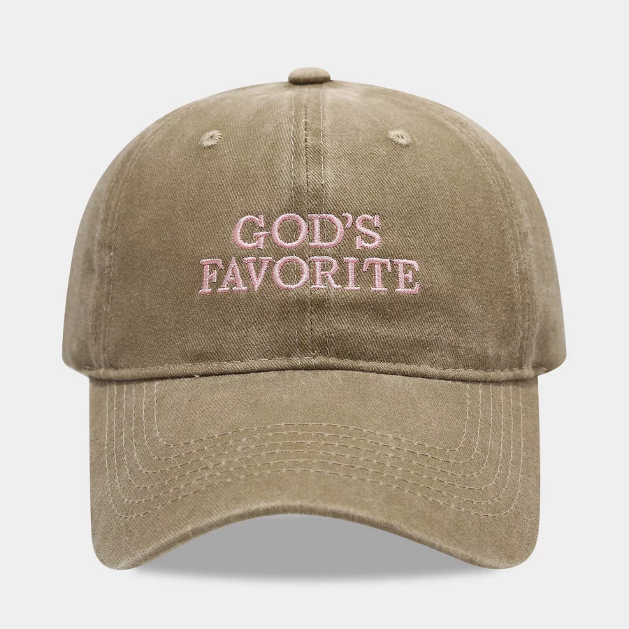 Embroidered Washed Baseball Cap Camel / One Size Apparel and Accessories