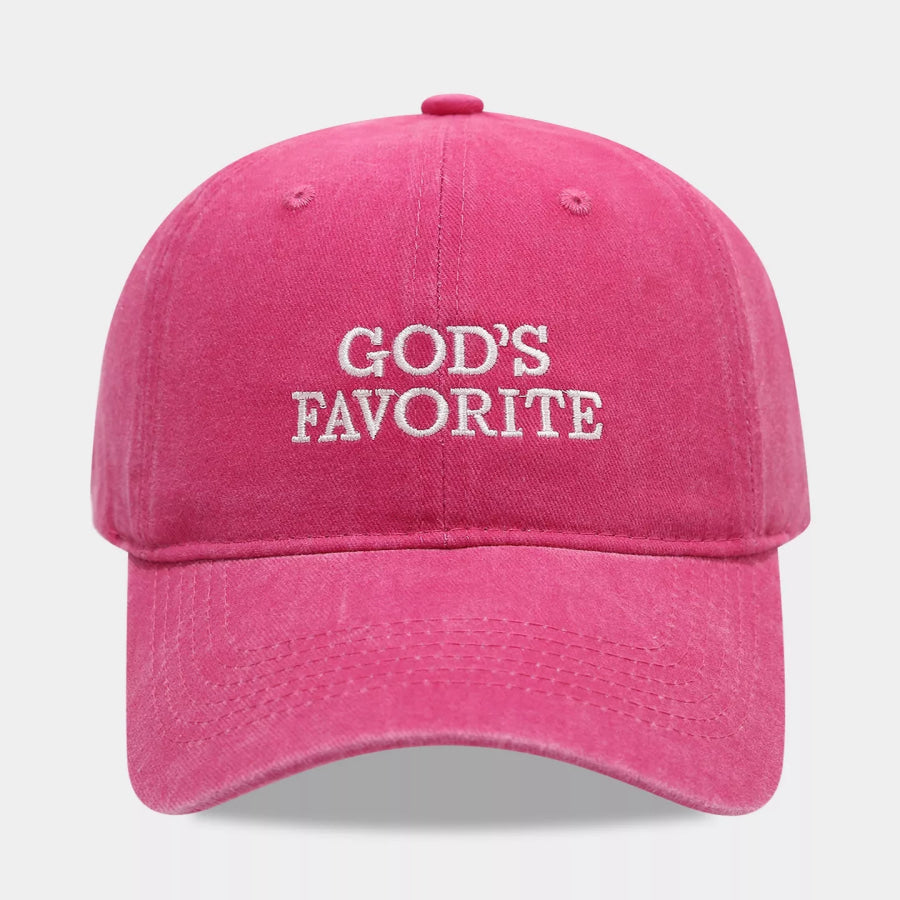 Embroidered Washed Baseball Cap Hot Pink / One Size Apparel and Accessories