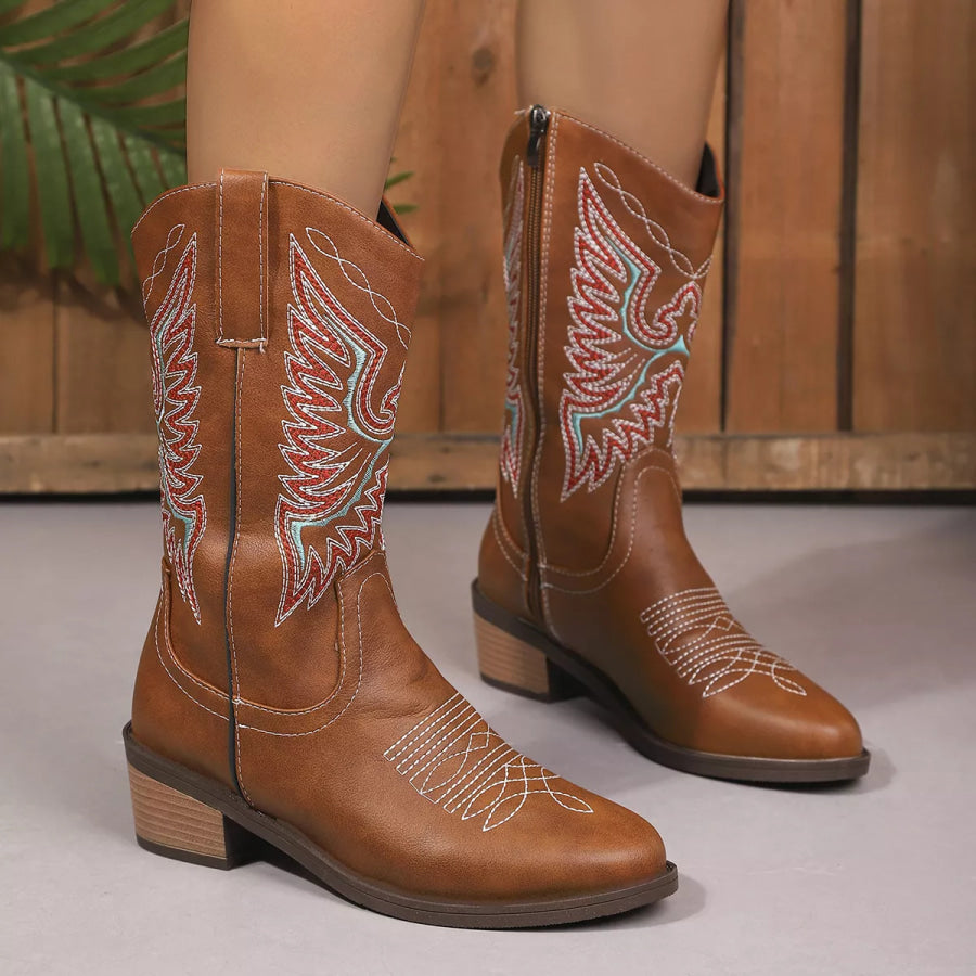 Embroidered Western Cowboy Boots Apparel and Accessories