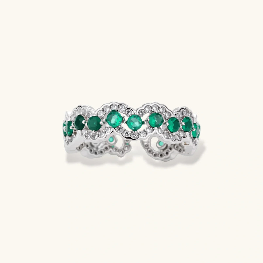Emerald Wave Ring by Sandee Rain Rings