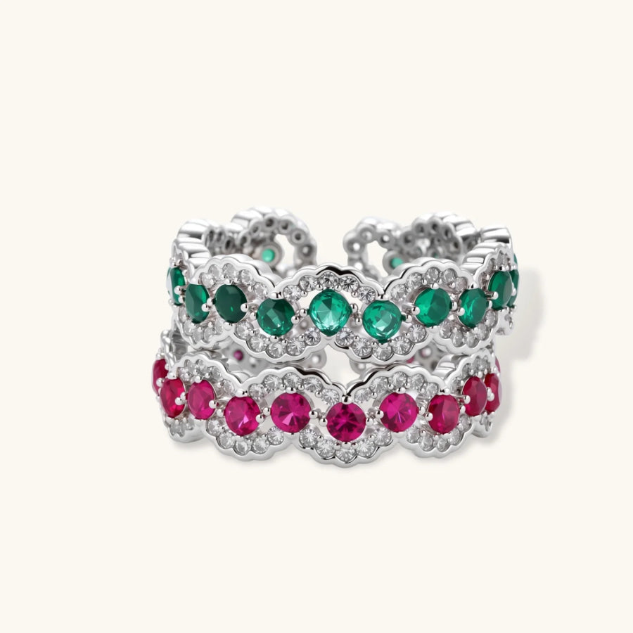 Emerald Wave Ring by Sandee Rain Rings
