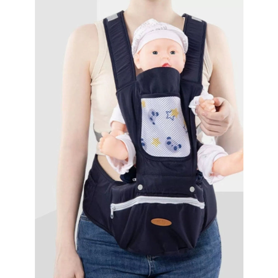 Ergonomic Baby Waist Seat Navy Blue / One Size Apparel and Accessories